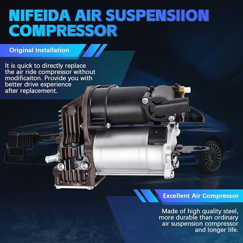 مضخة ضاغط تعليق هوائي Nifeida 1643201204 متوافقة مع 2006-2012 Mercedes Benz W164 X164 GL320 GL350 GL450 GL550 ML320 ML350 ML450 ML500 ML550 ML63 AMG 1643200004 1643200304 in Kuwait