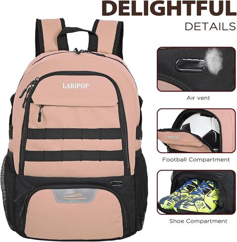 Large Soccer Bag- Youth Soccer Backpack & Bags for Basketball, Volleyball Bag Separate Cleat Shoe and Ball Compartment. in Kuwait