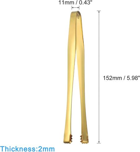 uxcell Serving Tongs, 2pcs 6Inch - Stainless Steel Ice Tongs, Tiny Tongs for Appetizers, Sugar, Charcuterie, Dessert, Tea Parties, Bar, Cafe (Silver) in Saudi Arabia
