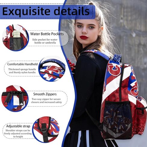 Cheer Backpack for Cheerleaders, Cheerleader Backpack for Women, Cheerleading Gifts for Teams (Blue&Red) in Saudi Arabia