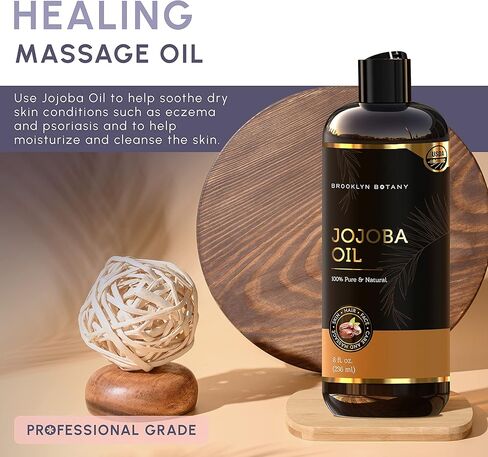 Brooklyn Botany Apricot Kernel Oil for Skin, Hair and Face – 100% Pure and Natural Body Oil and Hair Oil - Carrier Oil for Essential Oils, Aromatherapy and Massage Oil – 8 fl Oz in Kuwait