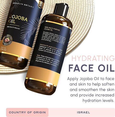 Brooklyn Botany Apricot Kernel Oil for Skin, Hair and Face – 100% Pure and Natural Body Oil and Hair Oil - Carrier Oil for Essential Oils, Aromatherapy and Massage Oil – 8 fl Oz in Kuwait