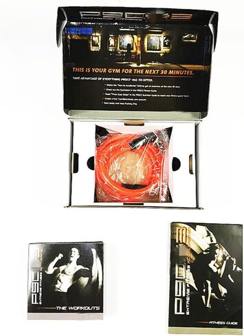 SPRENG P90X30 DVD Workout Extrem Fitness Accelerated Deluxe Kit, Includes 10 DVD workout,Resistance Band,Fitness Guide, Nutrition Plan&Exercises Calendar in Saudi Arabia