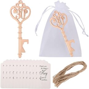 25 Pack 40th Birthday Party Favors 40 Shaped Key Bottle Openers for Birthday 40th Birthday Gifts Souvenirs for Guest,40th Birthday Party Decorations (25, Gold 40th)