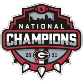 2021 National Championship 12" Auto Magnet Georgia