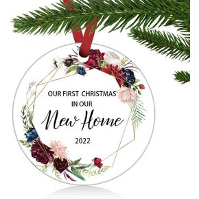 Wedding Gifts for Couples Mr & Mrs Ornament 2024 Couple Married Bridal Shower Gifts Christmas Ornament Tree Decoration 3" Ornament (Red-Mr & Mrs)