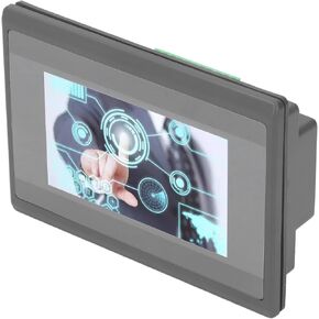 3 Inch HMI Panel, All in One HMI PLC Integrated DC24V/1A Transistor Outputs 12 in 8 Out Compatible with FX3U-20/40/48MRT