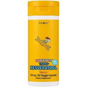 SuperYouth Trans-Resveratrol 300mg 90 Veggie Capsules