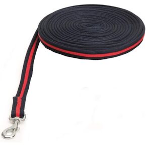 Shires Soft Feel Lunge Line Navy/Red