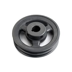 QWORK 2AK611 Double Groove Pulley/Sheave, 5.95"OD 1" Bore, AK Fixed Bore Pulley, for A, 3L & 4L (A & AX) V-Belts, Cast Iron