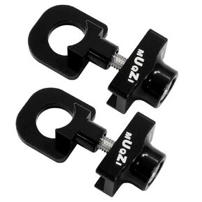 2pcs Aluminum Alloy Bicycle Chain Tensioner Adjuster Ideal for Single Speed Bicycle Chain Fastener for Smooth and Reliable Performance(Black)