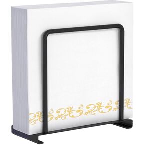 Napkin Holder for Table, Metal Napkin Holder for Kitchen Dining, Standing Paper Napkin Storage for Table Countertop, Black