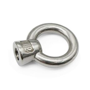 Aiwaiufu 4 Pack 3/8"-16 Stainless Steel 316 Lifting Eye Nut, Marine Grade Ring Shape Nut, UNC Standard Threaded Nut Fastener