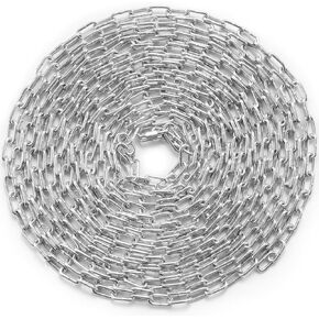 VEVOR Proof Coil Chain, 3/16" x 10', 1100 lbs Safe Working Load, Zinc Plated Proof Tested Coil Chain with Two Quick Links, Galvanized Carbon Steel Link Chain for Towing, Hanging, Camping, Pet Towing in Kuwait