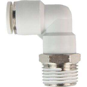 BLCH PNEUMATIC Push to Connect Air Fittings Elbow 3/8 Inch Tube OD x 1/4 Inch NPT Male 90° Degree Adapter PL3/8-N02(Pack of 6)