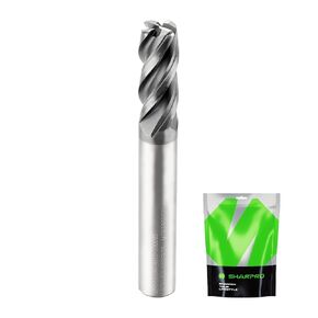 Carbide Corner Radius End Mill 4 Flute 10mm Shank 10mm Cutting Dia.（R1.5mm) 25mm CL. 75mm OVL. Metric CNC Mill Bit for Metal - Alloy Steel, Stainless Steel, Cast Iron nd Aluminum AlCrN Coated