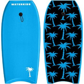 'Aloha' Kids Bodyboard 36" Body Board & Leash, Stylish Graphics, Lightweight Soft Top Bodyboard, EPS Foam Core, HDPE Slick Bottom & Included Wrist Leash, Great for Kids, Youth and Adult Surfers.