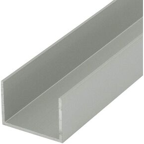 Outwater Satin Finish 1'' Inside Dimension Aluminum U-Channel 48'' Length (Pack of 3) Alu448-S C-Channel