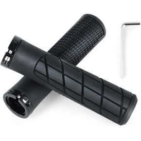 Bike Handlebar Grips，Ergonomic Design, Aluminum Double Lock-on,Made of Soft, high-Density Rubber for BMX, Mountain, MTB, Beach Cruiser, Scooter, Folding Bike
