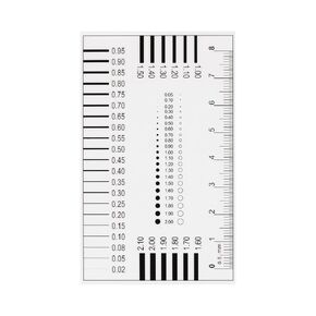 HARFINGTON High Precision SEC Size Estimation Chart 8cm Transparency Flaw Detection Film Ruler for Diameter and Line Width Defects Measuring