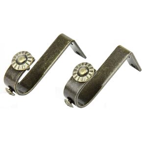 Rod Desyne 3/4" Ceiling Black Single Bracket Pair, 2 Piece