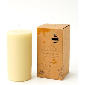 Beeswax Pillar Candles Set of 2 - Beeswax Candles Clearance Bees Wax Candles for Home Pillar Candles 3x6 inch 100% Pure Wax Candles