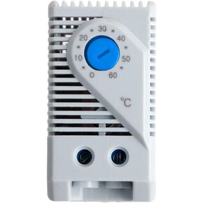 KTS011 0-60℃ Compact Mechanical Thermostat Sensor Temperature Controller New White Plastic White Plastic