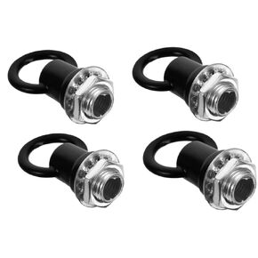 4 Set Black Light Fixture Hooks Ring Nuts,Eye Nuts Lamp Nuts Lifting Ring Nuts M10 Thread Lamp Female Loop Holder Black Ring Hanging Light Ring Luminaire - Eye Nuts,Nuts