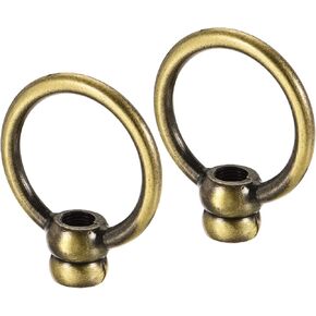 MECCANIXITY Eye Nut 15kg Max Load 51x59mm M10 Thread Ring Shape Female Loop for Hanging Lamp Chandelier, Bronze Pack of 2