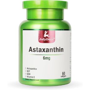 Astaxanthin with Nicotinamide 6 mg Premium Antioxidant Supplement - for Skin, Eye, Joint & Immune System Health Cell Health & Energy丨5 in 1 Complex Supplement - 60 Softgels