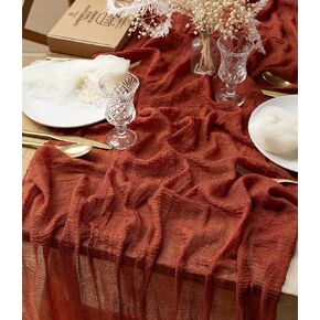 مفرش طاولة من القماش القطني من Vitalizart بطول 10 أقدام من قماش بوهو ريفي مغبر وردي وردي من الجبن ومفرش طاولة لحفلات الزفاف وحفلات الزفاف وأعياد الميلاد والخريف وديكور عيد الشكر 120 بوصة in Kuwait