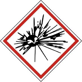 National Marker GHS202AP GHS Label, Exploding Bomb, 2 inches X 2 inches, PS Vinyl, Pak5