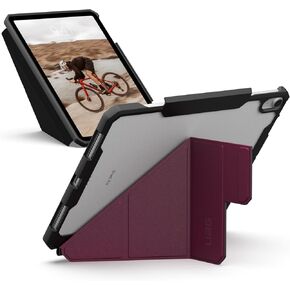 URBAN ARMOR GEAR UAG Designed for iPad Air 11" Case (6th Gen 2024 M2) A2902 A2903 A2904 Rugged Adjustable Multi-Angle Viewing Stand Auto Sleep/Wake Folio Cover w/Pencil Holder, Essential Armor Black