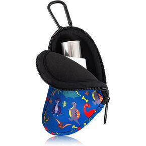 Asthma Inhaler Holder,Protective Portable Travel Handy Holster for Adults and Kids,Lightweight Carrying Inhaler Case with Carabiner Clip and Mesh Pocket Inside (Inhaler Not Included)