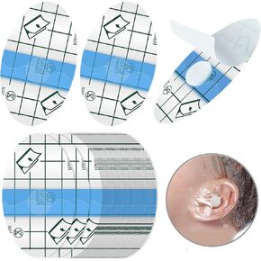 200 قطعة من أغطية الأذن للسباحة، ملصقات أذن مقاومة للماء، أغطية أذن للاستحمام مع سدادات أذن قطنية ناعمة لركوب الأمواج والغطس والرياضات المائية in Kuwait