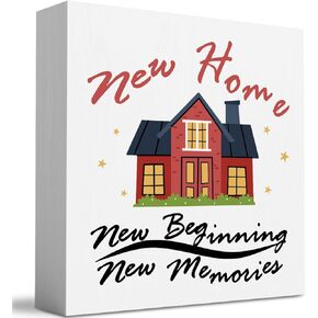 2024 Housewarming Gifts New Home Decor, Home Sweet Home Sign, New Home New Beginning Gifts, Welcome Home Sign, New Home Gifts Ideas for Homeowner Home Buyers 5 x 5 inch