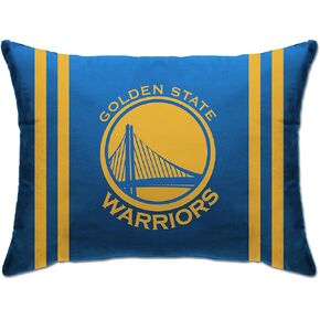 Pegasus Sports NBA Microplush Bed Pillow, 20" x 26", Golden State Warriors
