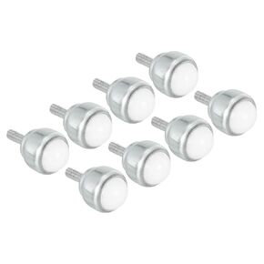 PATIKIL Roller Ball Transfer Bearing 1/2", 8 Pack Load 6.6lbs Stud Mounted Nylon Ball Rotation Caster Unit for Conveyor Roller Stand Transmission
