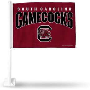 Rico Industries NCAA South Carolina Gamecocks Red Double Sided Car Flag 16 x 19.5-"