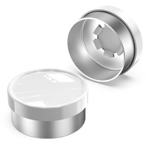 13mm Flip Off Caps Burr-Free Flip Top Caps Aluminum-Plastic Caps Single Tone Flip Top Seals for Glass Vial 100 Pcs by ZHANXUBIO (13mm, White)