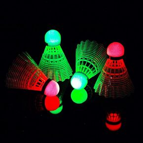 LED Badminton Shuttlecocks, Badminton Birdies 4pcs - Lighting Glow in The Dark Night