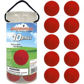Slow Ball 10 Pack for Slower Play with Wooden Paddles - Fun Paddle Game for Outdoors