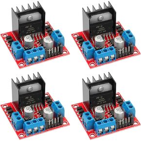 L298N Motor Driver Controller Board - DC Dual H-Bridge Stepper Motor Controller Module for Arduino Smart Car Power UNO MEGA R3 Mega2560 with 4pcs
