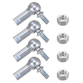 Uxcell 4 قطع CS8 M5 زاوية كروية مشتركة، M5x0.8 خيط اليد اليمنى، A3-Steel ذاتي التشحيم الكرة نهاية المقبس المناسب