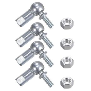 uxcell 4pcs CS10 M6 Angle Ball Joint, M6x1.0 Right Hand Thread, A3-Steel Self-lubricating Ball Socket End Fitting