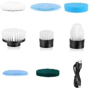 فرشاة تنظيف دوارة كهربائية 9 في 1 ملحقات قابلة للاستبدال، 7 رؤوس فرشاة، مناسبة لفرشاة تنظيف بومفيس in Kuwait