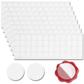 Yelsky 8 pcs Adhensive Wax Seal Stickers Dots, Removable Sticky Tack Putty for Wax Seal Kit as a Wedding Invitations Envelopes, Glue Dots Easy to Peal Off and Compatible with 1" Wax Seal Stamp