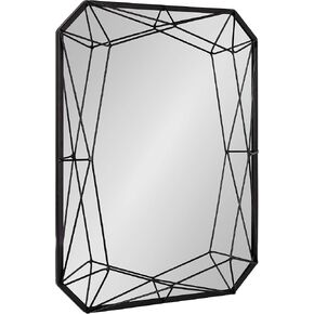 Kate and Laurel Keyleigh Modern Glam Geometric Shaped Metal Accent Wall Mirror, Gold