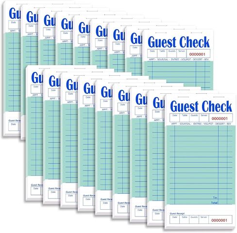 4 Pack Pink Guest Checks Books for Servers, Server Note Pads, Waiter Checkbook, Waitress Notepad for Restaurants Supplies, Order Pad Paper Checks 50 Sheets/Pack, 200 Total Tickets in Saudi Arabia