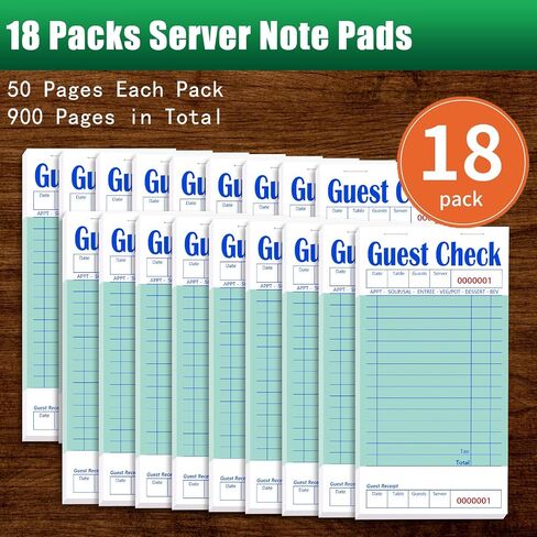4 Pack Pink Guest Checks Books for Servers, Server Note Pads, Waiter Checkbook, Waitress Notepad for Restaurants Supplies, Order Pad Paper Checks 50 Sheets/Pack, 200 Total Tickets in Saudi Arabia